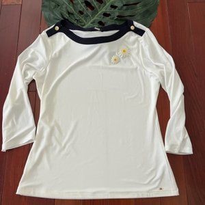 Tommy Hilfiger Embroidered Daisy Top